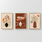 Tablou Triptic, Nyra, Cadru din Lemn, 33x48 cm
