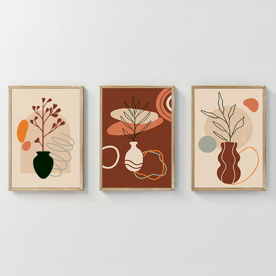 Tablou Triptic, Nyra, Cadru din Lemn, 33x48 cm