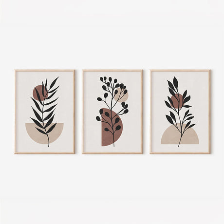 Tablou triptic și ramă Stenfy, Lemn, Multicolor, 33x48 cm