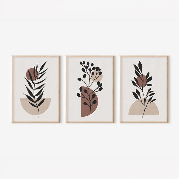 Tablou triptic și ramă Stenfy, Lemn, Multicolor, 33x48 cm