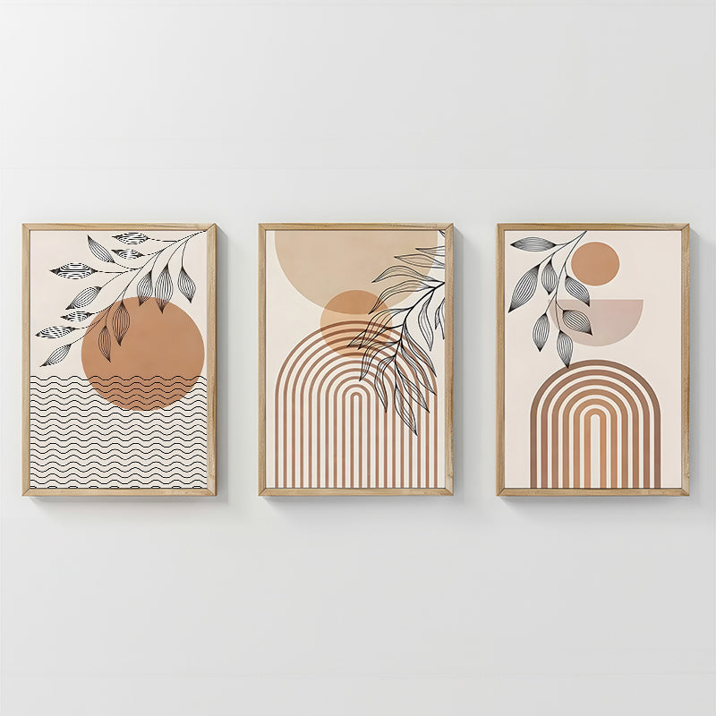 Tablou triptic Zephra, Cadru, Multicolor, 33x48 cm