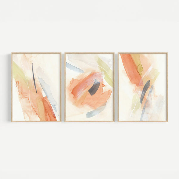 Tablou tritptic Coris, Multicolor, 33x48 cm