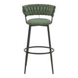 Taburet Alkia I, kaki, Negru, 50x56x95 cm