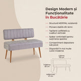 Taburet Banca Bucatarie Bench, 110x83x47 cm - Gri
