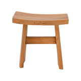 Taburet Borbe din lemn de teak, Natural, 45x28x45 cm