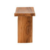 Taburet Borbe din lemn de teak, Natural, 45x28x45 cm