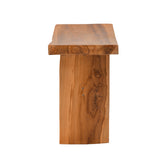Taburet Borbe din lemn de teak, Natural 45x28x45cm, 45x28x45 cm, vedere laterală, lemn, pentru living
