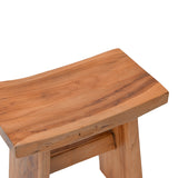 Taburet Borbe din lemn de teak, Natural, 45x28x45 cm