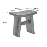 Taburet Borbe din lemn de teak, Natural, 45x28x45 cm