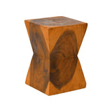 Taburet Clepsydra din lemn Suar, Natural, 31x31x45 cm