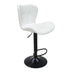 Scaun De Bar Taburet Coozy cu inaltime reglabila, metal negru mat cu, alb, 46x47x90-112cm