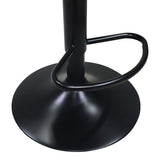 Taburet Coozy cu inaltime reglabila, metal negru mat cu, alb, 46x47x90-112 cm