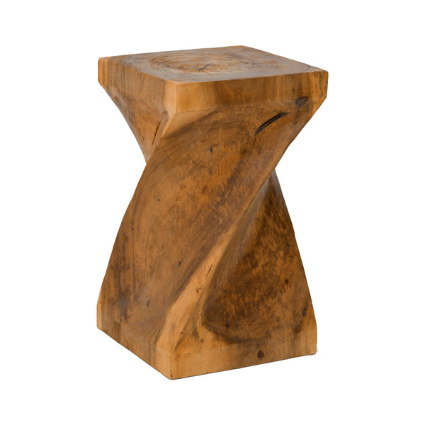 Taburet Cruz din lemn Suar, Natural, 35x35x60 cm