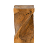 Taburet Cruz din lemn Suar, Natural, 35x35x60 cm