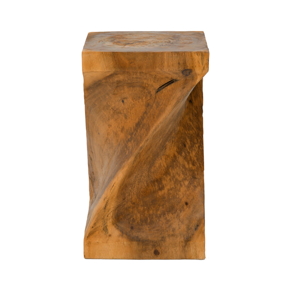 Taburet Cruz din lemn Suar, Natural, 35x35x60 cm