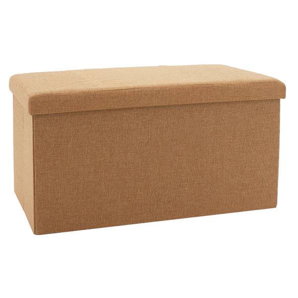 Taburet cu depozitare Greatness, Gri - Bej, 76x38x38 cm