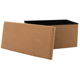 Taburet cu depozitare Greatness, Gri - Bej, 76x38x38 cm - Bej