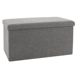 Taburet cu depozitare Greatness, Gri - Bej, 76x38x38 cm - Gri