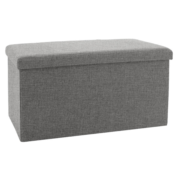 Taburet cu depozitare Greatness, Gri - Bej, 76x38x38 cm