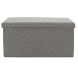 Taburet cu depozitare Greatness, Gri - Bej, 76x38x38 cm - Gri
