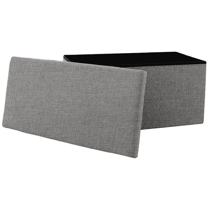 Taburet cu depozitare Greatness, Gri - Bej, 76x38x38 cm - Gri