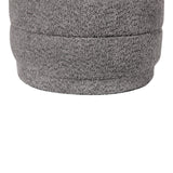 Taburet cu spațiu de depozitare Bettia stofă teddy, gri, Ø41x39 cm - Gri