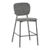 Scaun De Bar Taburet de bar cu functie reglabila, Bouclé Gri Închis, Negre, 48x54x100 cm
