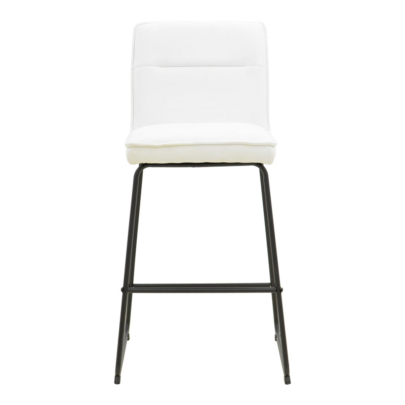 Scaun de bar Essential, stofa si metal, 53x64x107 cm - Bej
