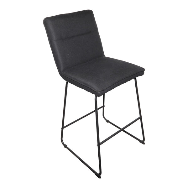 Scaun de bar Essential, stofa si metal, 53x64x107 cm