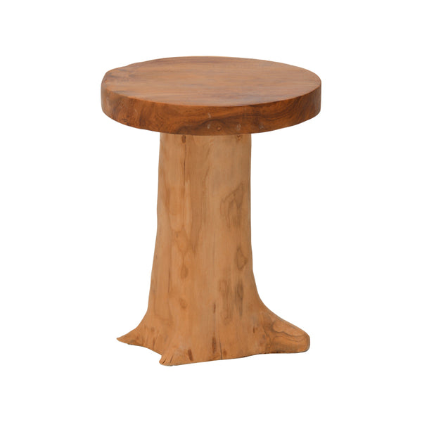 Taburet Feranto din lemn de teak, Natural, Ø35x45 cm