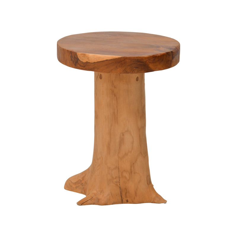 Taburet Feranto din lemn de teak, Natural, Ø35x45 cm