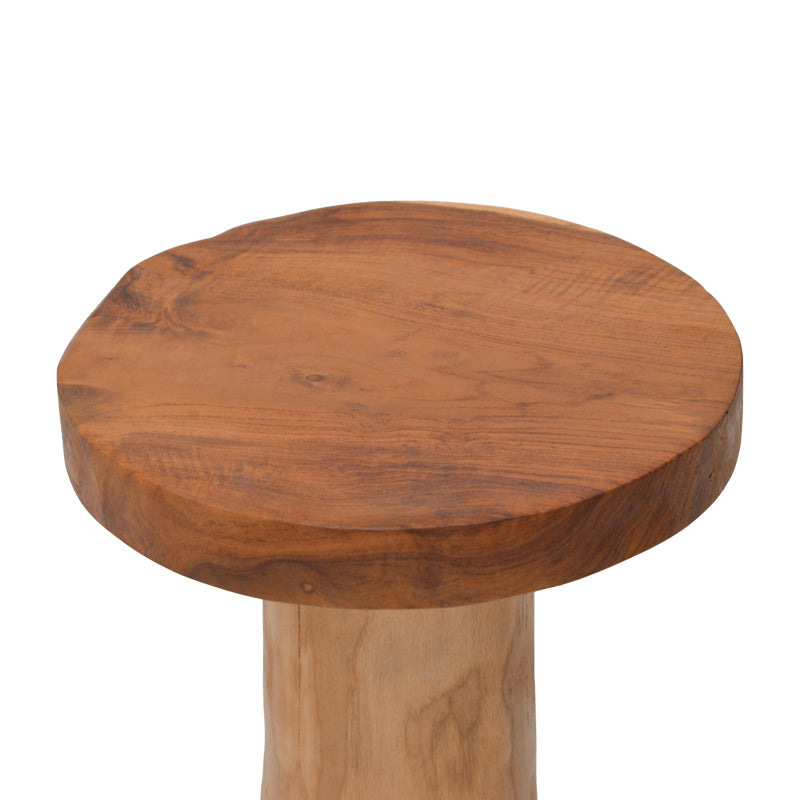 Taburet Feranto din lemn de teak, Natural, Ø35x45 cm