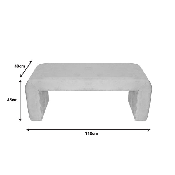 Taburet Gagga, Verde, 110x40x45 cm