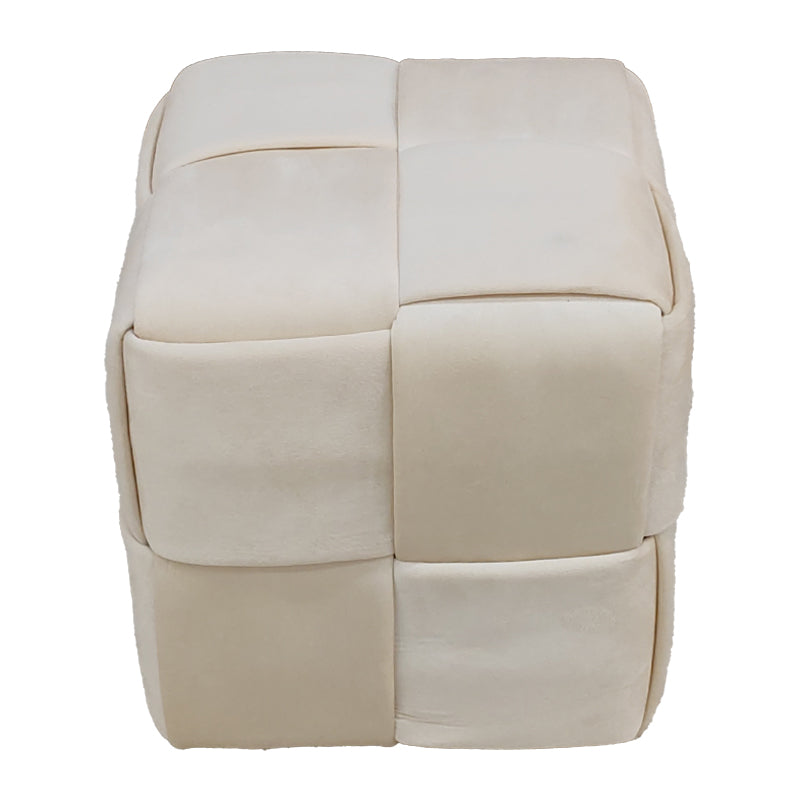Taburet Jisko catifea, 38x38x40 cm - Bej