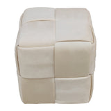 Taburet Jisko catifea, 38x38x40 cm - Bej
