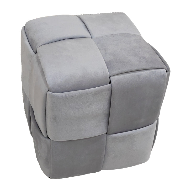 Taburet Jisko catifea, 38x38x40 cm - Gri