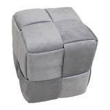 Taburet Jisko catifea, 38x38x40 cm - Gri