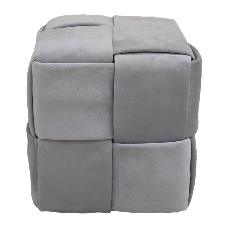 Taburet Jisko catifea, 38x38x40 cm - Gri