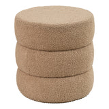Taburet Kioto teddy, Maro - Alb, 40x40 cm - Maro