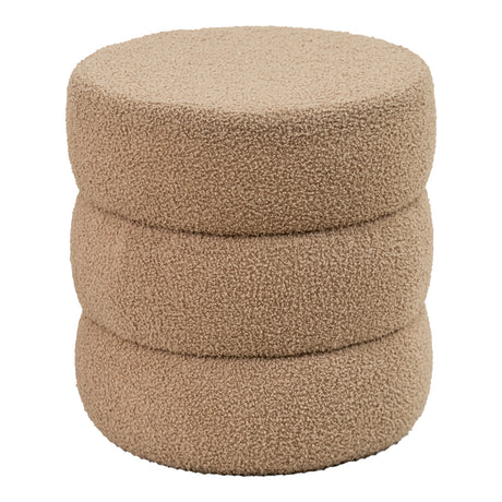 Taburet Kioto teddy, Maro - Alb, 40x40 cm