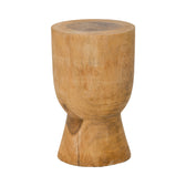 Taburet Koa din lemn Suar, Natural Ø28x46cm, imagine principală, lemn, PP, pentru living