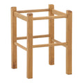 scaun Taburet Oligor din lemn de fag solid finisaj nuc 34x34x47 cm