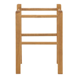 Taburet Oligor din lemn de fag solid finisaj, nuc, 34x34x47 cm