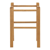 Taburet Oligor din lemn de fag solid finisaj, nuc, 34x34x47 cm, imagine suplimentara