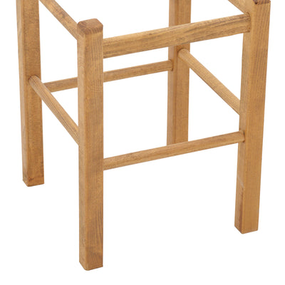 Taburet Oligor din lemn de fag solid finisaj, nuc, 34x34x47 cm, perspectiva suplimentara
