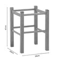 Taburet Oligor din lemn de fag solid finisaj, nuc, 34x34x47 cm, foto produs