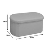 Taburet Otto cu spatiu de depozitare, Boucle Ivory, Bej, 76x38x38 cm