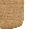 Taburet Ovious bej 100% iuta, 40x40x40 cm, detaliu produs