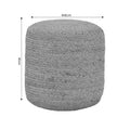 Taburet Ovious bej 100% iuta, 40x40x40 cm, perspectiva suplimentara