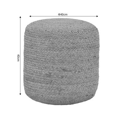 Taburet Ovious bej 100% iuta, 40x40x40 cm, perspectiva suplimentara